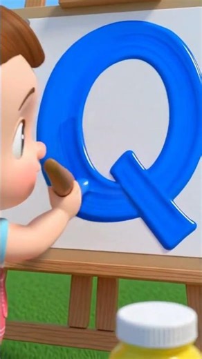 ABC Song for Kids (Q-V) | Fun Alphabet Nursery Rhyme | ABCD Learning Song #abcd #kidssongs #shorts