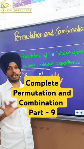 Class 11 Ch -6 | Permutations and combination | Permutations of n objects taken r at a time | #maths