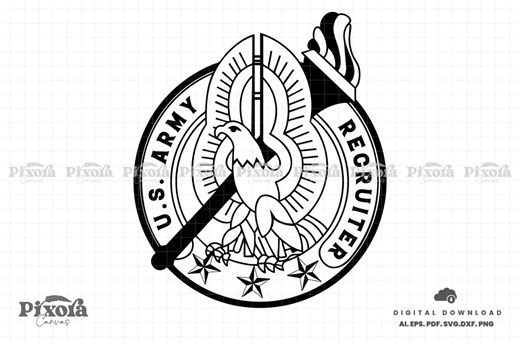 United State Army Recruiter Seal Logo Svg, Usa Army Recruiter Emblem, Army Recruiter Logo Svg, Us Army Recruiter Eps Png, Dxf, Svg Cut Files - Etsy