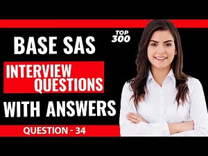 Base SAS Interview Questions for Freshers | Question - 34