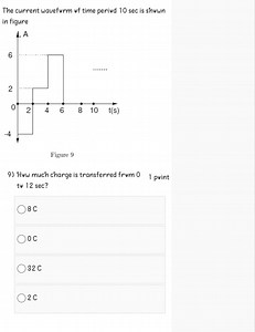 The current waveform with a time period of 10 seconds is shown.... | Filo