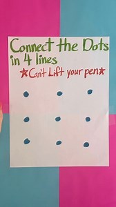 Connect the dots in 4 lines This original video was produced by Network Media LLC Productions, Rick Lax and Jennie Carroll | Playing with Food