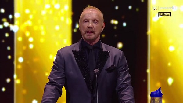 Lex Luger walks to the podium for induction speech: WWE Hall of Fame 2025 highlights