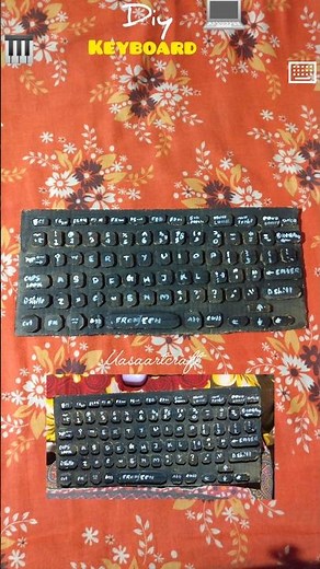 Diy Home keyboard with cardboard#keyboard#cardboardcraft #schoolproject#viral#ytshorts‪@UasaArtCraft‬