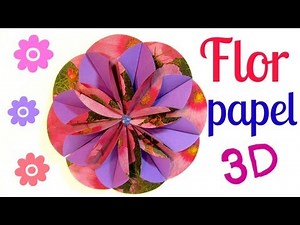 Cómo hacer flores de papel (Dahlia). How to make paper flower.