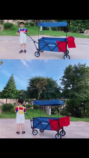 生活奇奇怪怪，你要可可爱爱！这个Takbebe塔克贝贝营地车，真是太棒啦！以后出门，解放双手，统统一起拉出去！承受能力真的太强啦！爱惨咯！#塔克贝贝 #生活随拍记录美好瞬间