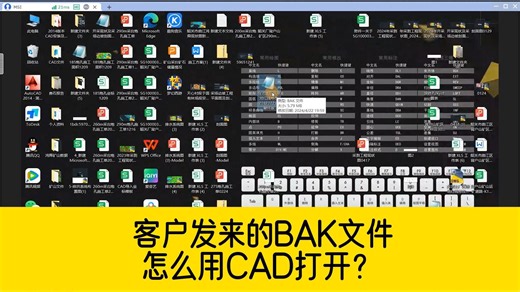 粉丝远程答疑，客户发来的图纸是BAK文件，怎么用CAD打开？