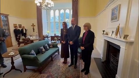 The Prince and Princess of Wales meet the new Archbishop of Canterbury