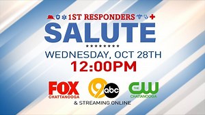 12K views · 48 reactions | Join NewsChannel 9, FOX Chattanooga and The CW Chattanooga as we honor our first responders and frontline health workers with a special broadcast. Watch First Responders Salute on Wednesday, Oct 28, at noon on all of our stations. | WTVC-TV NewsChannel 9 News | Facebook