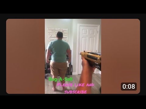 NEW Bug-A-Salt Test in Action. Four feet and three feet distance. Salt gun video