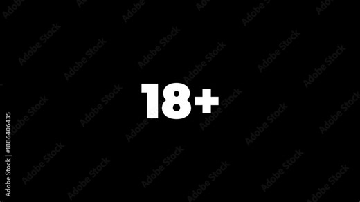 18 plus icon sign animation. 18+ Not Allowed Sign.