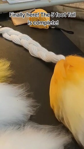 #fursuit #tail #craftersoftiktok #yarntail #furry #furryfandom #fauxtail #therian #cosplay #artist #furrytiktok