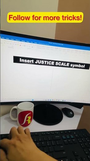 How to Insert ⚖️ Justice Scale Symbol in MS Word | Easy Trick #word #wordforbeginners