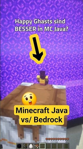 Why Java players love Ghasts and Bedrock players don't #minecraft #comparison