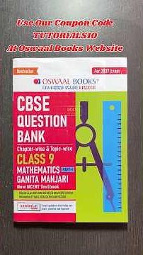 Oswaal CBSE Mathematics Question Bank Chapter & Topic-wise Class 9 | NCERT Textbook Ganita Manjari