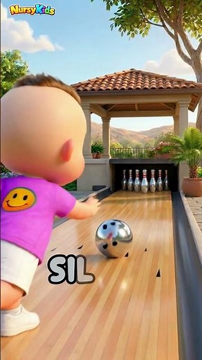 Bowling Strike! 🎳 Learn Black, White & Silver Colors for Kids #learncolors #ToddlerBowling