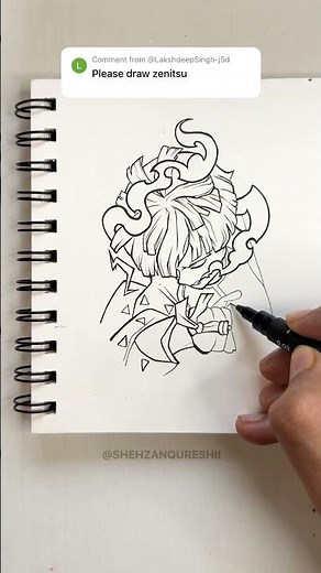 Drawing Zenitsu Without Pencil and Eraser