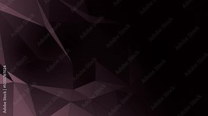 Dark low poly shapes geometric abstract background animation with copy space.