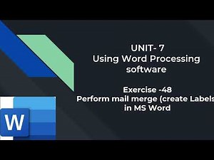 Perform mail merge (labels) in MS Word