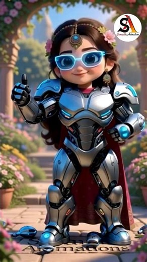 Ai Girl turns into Robot | Somnath Animations #shorts #trending #robot #babydance