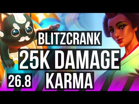 BLITZCRANK & Vayne vs KARMA & Ezreal (SUP) | 25K damage | EUW Master | 26.8