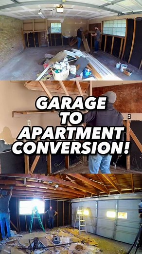 🛠️🏠 Garage to Apartment Conversion!!! Watch as we transform a 40x20 garage into an 800 sq ft apartment! 🚪🛋️ Follow for updates on this exciting project! #GarageConversion #ApartmentRenovation #DIY #HomeImprovement #Transformation #Construction #BeforeAndAfter #RenovationLife #InteriorDesign #SmallSpaceLiving #Handyman #cozyathome #smarthome #organizedhome #diydecor #easyhacks