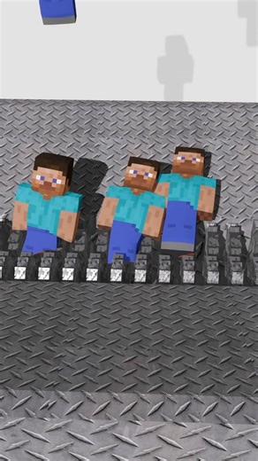 Minecraft Steve on a Shredder Machine #shorts #minecraft #minecraftshorts
