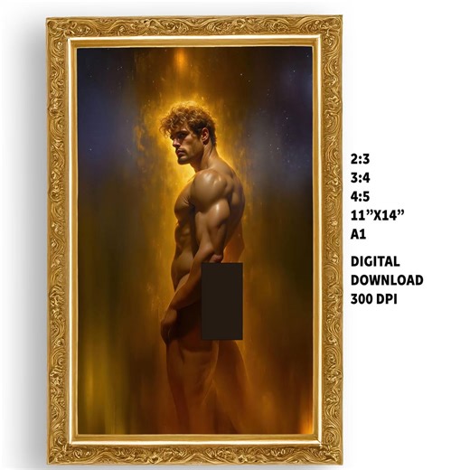 Vintage Male Art Print: Sweet Nude (digital Download) - Etsy