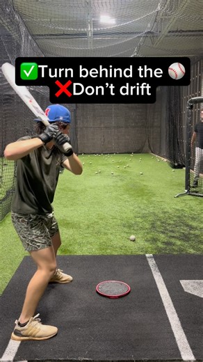 Bobby Spain Baseball Instruction on Instagram: "🔑✅Turn behind the ⚾️, ❌don’t drift 🔑 Once we get to launch position we want to: ✅make a clean turn w/ body behind the ball ✅allow the barrel to win the race out front ❌don’t float/drift towards ⚾️w/ body @talkingtonty🔥hitting session: -cricket bat open angle flips -bounce drill -righty slider machine BP Ty Talkington 2025 Moore HS/ uncommitted @loudcontacthitting #hittershit #hittinglessons #baseballlessons #barrels #hitting #elite #provelocityb