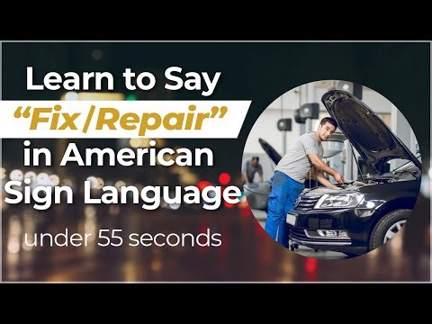 Signing in Seconds: Learn how to say FIX/REPAIR in ASL! LESS THAN 50 SECONDS!