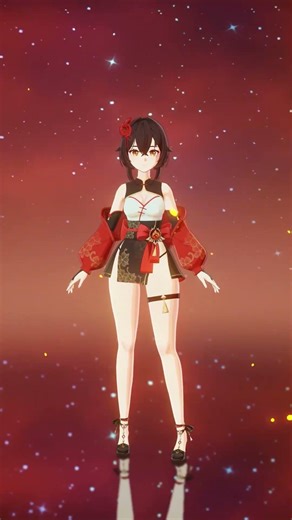 アンバー、璃月衣装が似合いすぎている