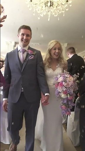 bride and groom walk up the aisle