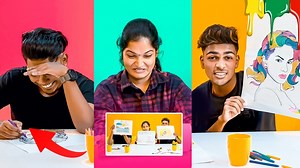 48K views · 1.9K reactions | BEST & WORST ART  Funny Drawing Challenge  3 Lev | Chattambees official | Facebook