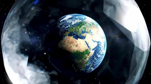 Download Earth in a transparent sphere space image for free