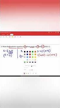 How to Write a Quadratic Equation from Its Roots | Class 10 Maths #Tricks #Board #Roots