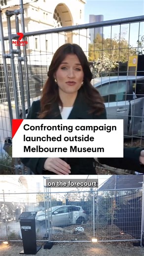 A clever new campaign from the TAC is warning drivers to be more aware of low-level speeding. The Jurassic Park-style exhibition outside the Melbourne Museum is targeting young families as our road toll soars. #roadsafety #DriveSafe #melbournemuseum #melbourne #tacvictoria | 7NEWS Melbourne