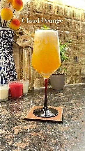 Cloud Orange ☁️🍊| Refreshing Orange Foam Drink | Easy Café Style Recipe #frozendrinks #fypシ゚viral