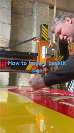 How to create a fret cut back lit sign #behindthescenes #realtechniques #trimboard #singlesided