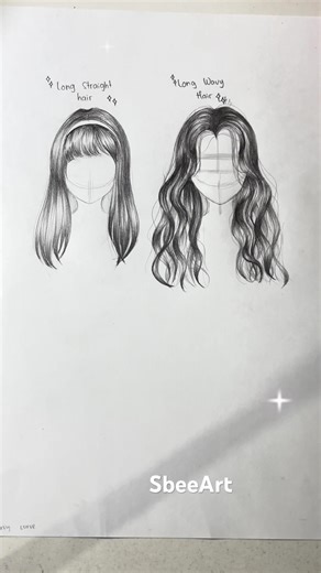 How to draw straight and wavy hair ✨. #drawing #beginnerarttips #howtodraw #sketch #drawingprocess