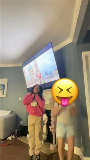 Doing the SpongeBob dance with my cousin