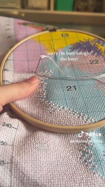 Enjoying Nights of Sewing and Cross Stitching