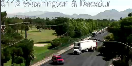One dead after crash in central Las Vegas with semi-truck