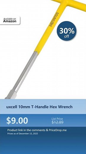 uxcell 10mm T-Handle Hex Wrench