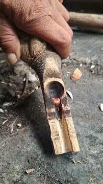 bow drill using bamboo fireboard #firemaking #creativesurvival #bushcraft #survival