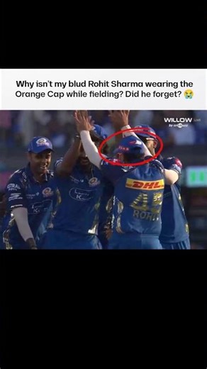 Why isn’t my blud Rohit Sharma wearing the Orange Cap while fielding? Did he forget? 😭 #rohitsharma