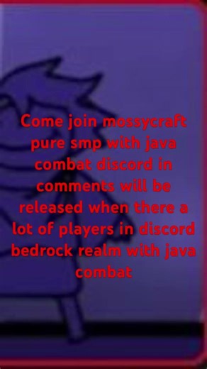 Come join mossycraft pure smp with java combat #minecraft #bedrock #realm #javapvp