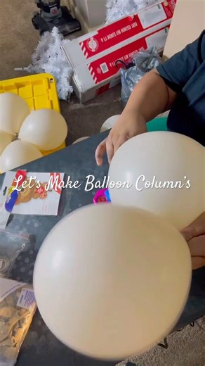 Let’s Make Balloon Columns #ballooncolumn @eventdecoranddesignsbyieasha #valentinesday2026