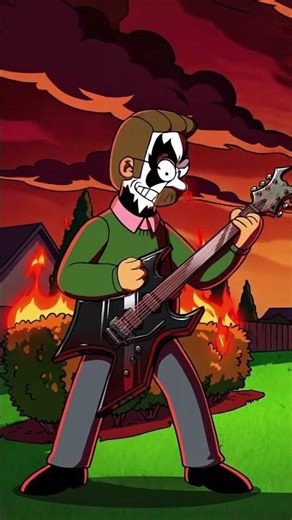 Ned Flanders plays black metal with Homer Simpson #simpsons #blackmetal #heavymetal