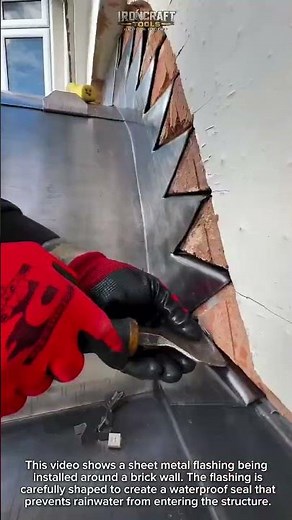 Perfect Metal Flashing Installation! #Construction #Metalwork #Waterproofing