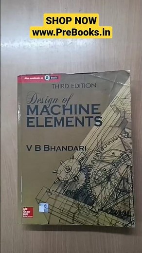 Design Of Machine Elements 3rd Edition by VB Bhandari SHOP NOW: www.PreBooks.in #shorts #viral